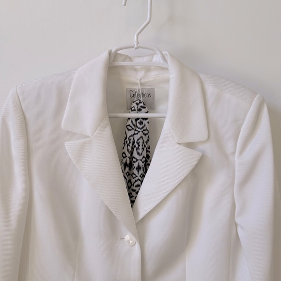 NWT Vintage White Collections for Le Suit 2 Piece Blazer and Pants Set - Picture 6 of 16